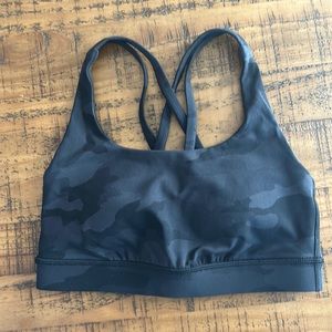 Lululemon Energy Sports Bra- Black Camo Sz 2